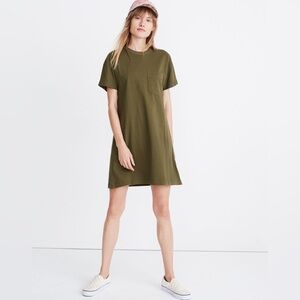 Madewell Olive Green T-Shirt Dress